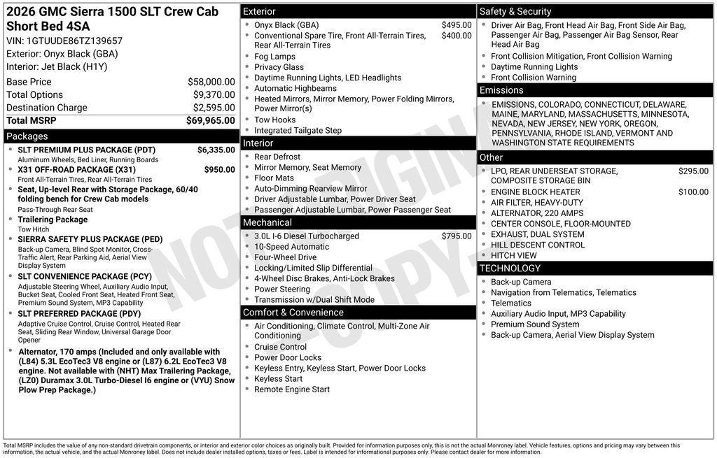 new 2026 GMC Sierra 1500 car, priced at $62,515