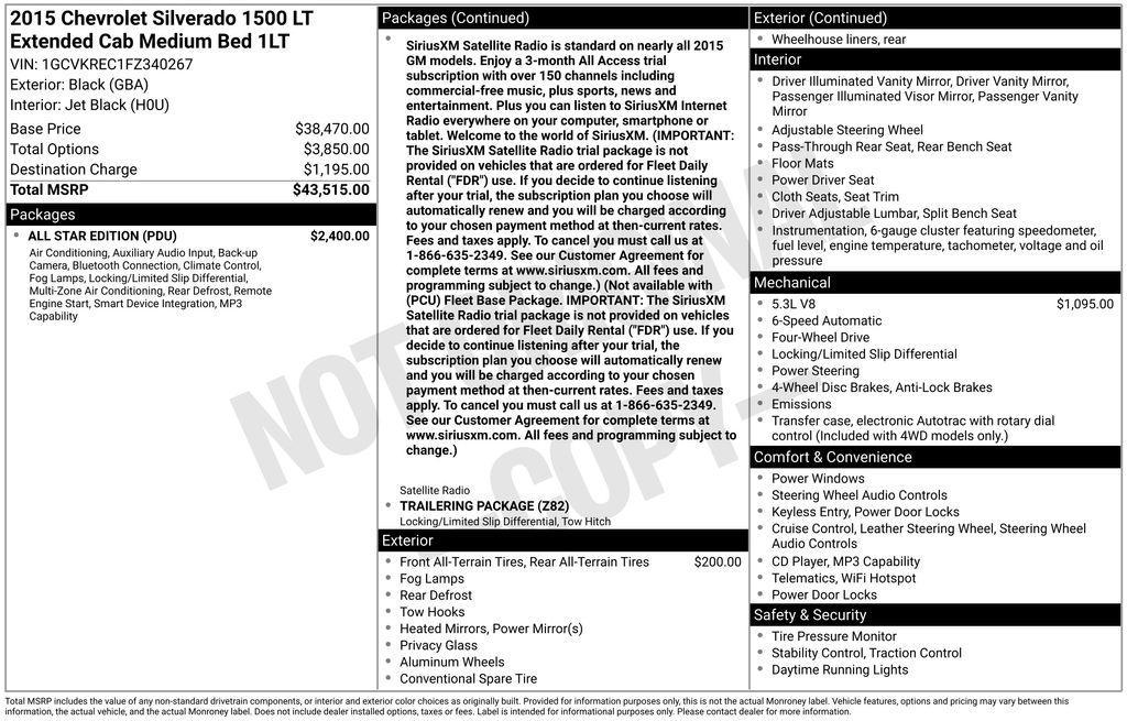 used 2015 Chevrolet Silverado 1500 car
