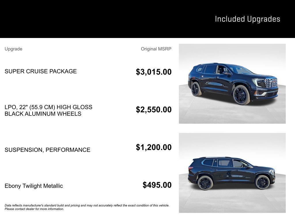 new 2026 GMC Acadia car, priced at $65,855