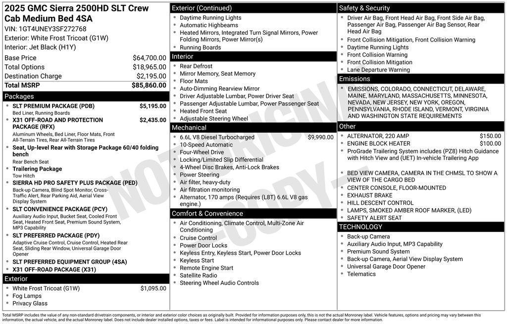 new 2025 GMC Sierra 2500 car, priced at $75,500