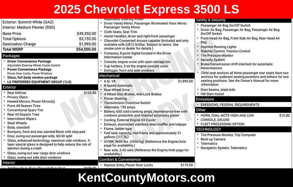 used 2025 Chevrolet Express 3500 car