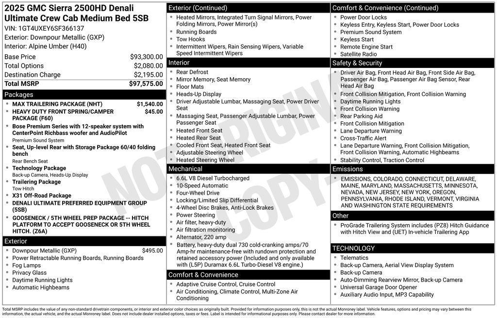 new 2025 GMC Sierra 2500 car, priced at $89,700