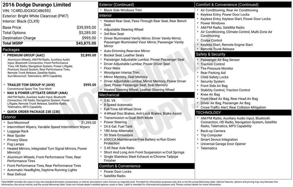 used 2016 Dodge Durango car