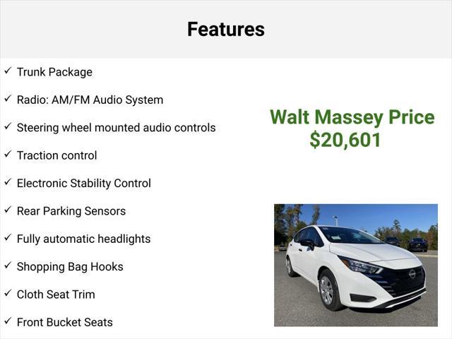 new 2025 Nissan Versa car, priced at $20,601