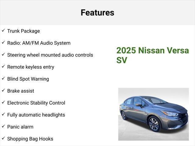 new 2025 Nissan Versa car, priced at $22,449