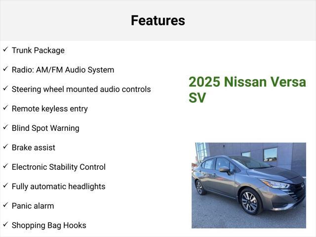 new 2025 Nissan Versa car, priced at $21,949