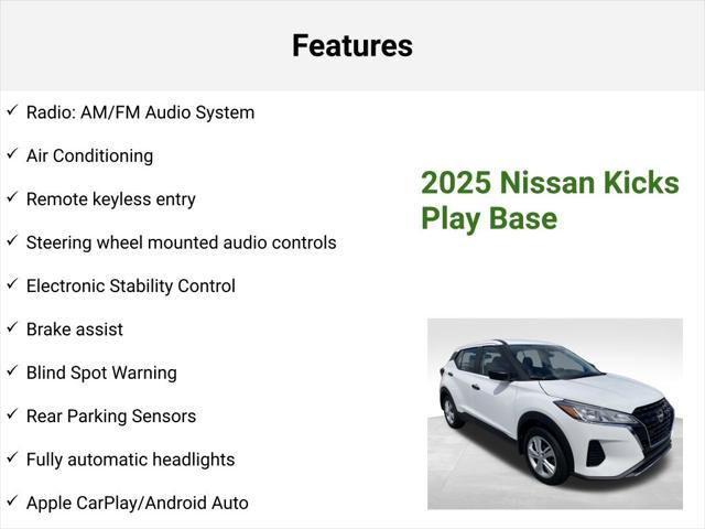 new 2025 Nissan Kicks car, priced at $23,534