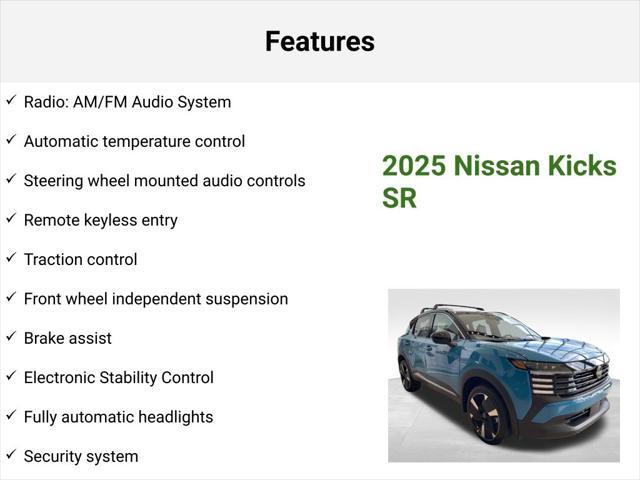 new 2025 Nissan Kicks car, priced at $28,572