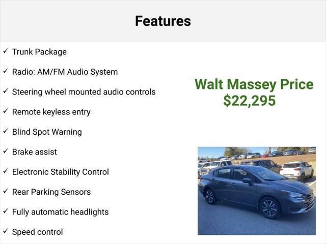 new 2025 Nissan Versa car, priced at $22,295