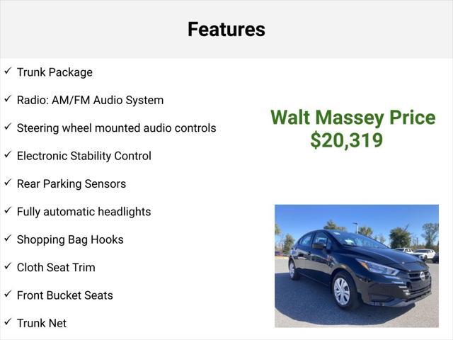 new 2025 Nissan Versa car, priced at $20,319