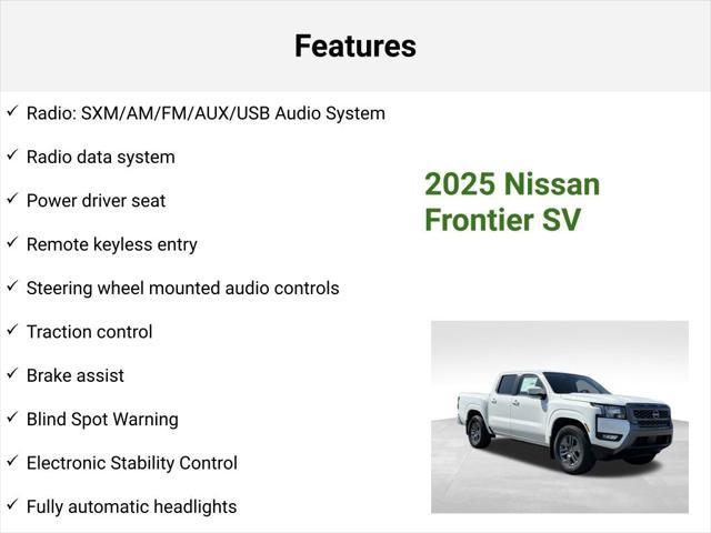 new 2025 Nissan Frontier car, priced at $35,586