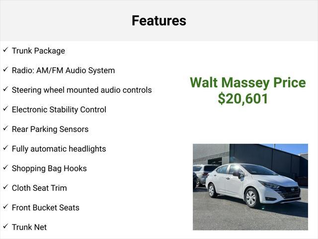 new 2025 Nissan Versa car, priced at $20,601