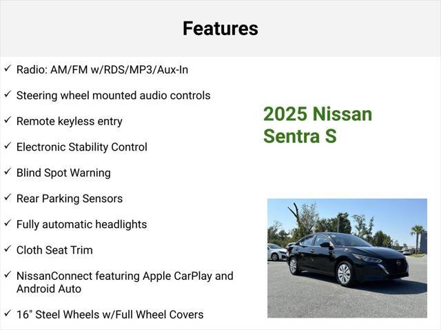 new 2025 Nissan Sentra car, priced at $21,858