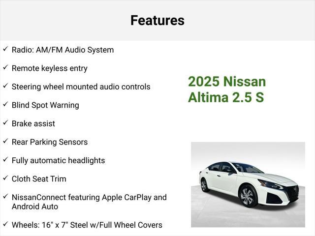 new 2025 Nissan Altima car, priced at $25,866