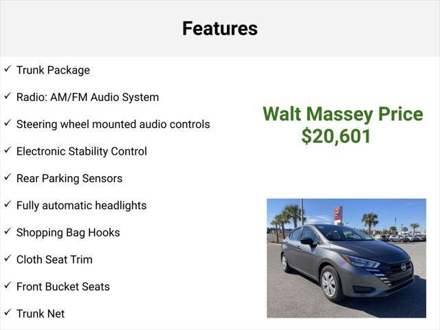 new 2025 Nissan Versa car, priced at $20,601