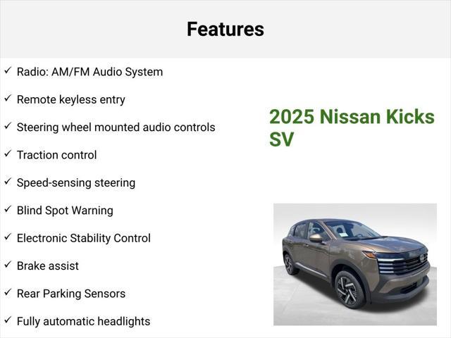 new 2025 Nissan Kicks car, priced at $24,990