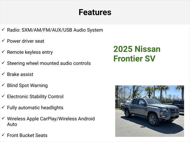 new 2025 Nissan Frontier car, priced at $36,582