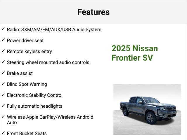 new 2025 Nissan Frontier car, priced at $35,582