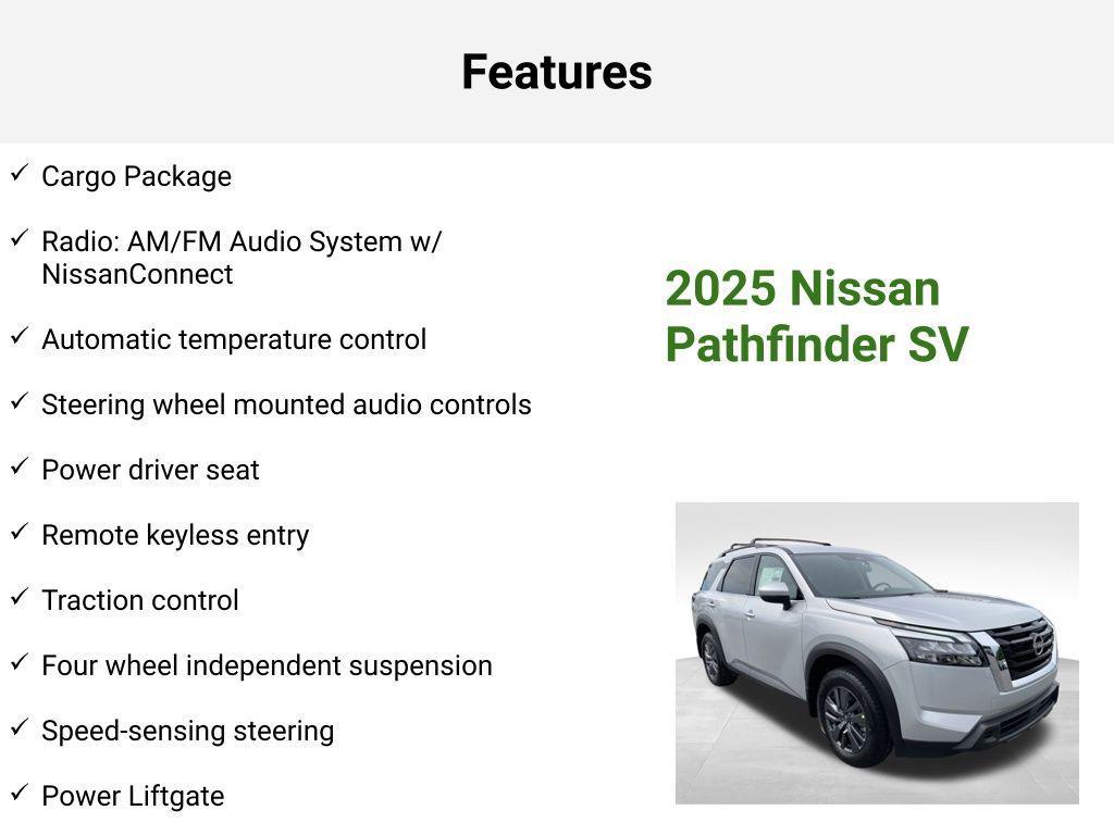 new 2025 Nissan Pathfinder car, priced at $39,697