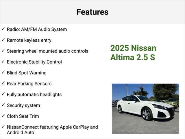 new 2025 Nissan Altima car, priced at $26,552