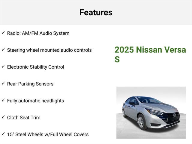 new 2025 Nissan Versa car, priced at $20,535