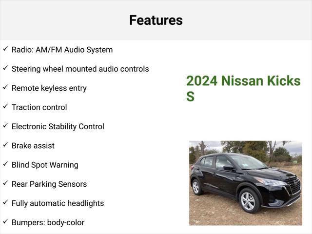 new 2024 Nissan Kicks car, priced at $21,545