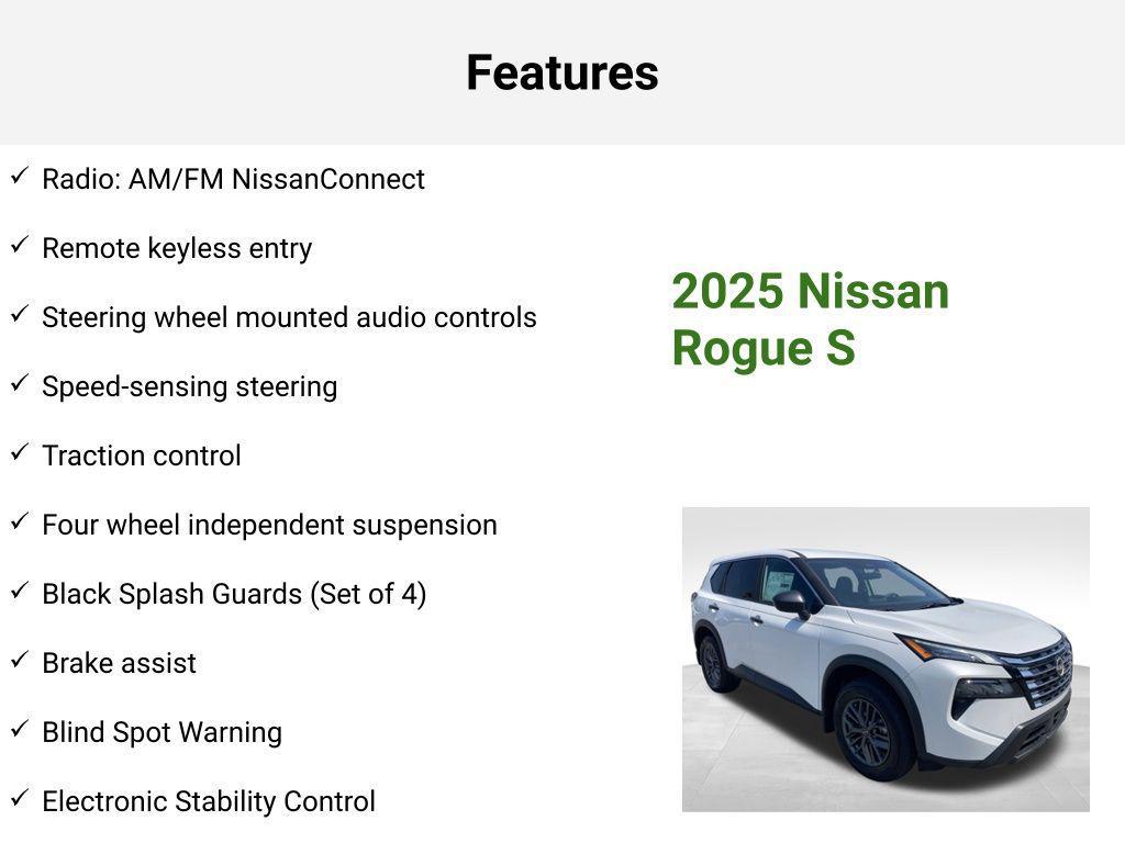 new 2025 Nissan Rogue car, priced at $29,839