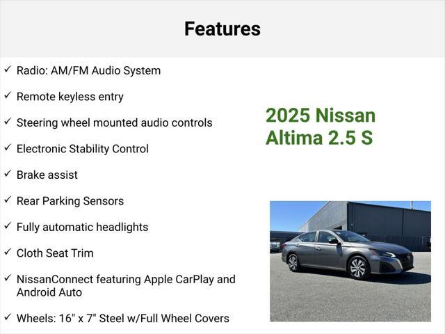 new 2025 Nissan Altima car, priced at $27,079