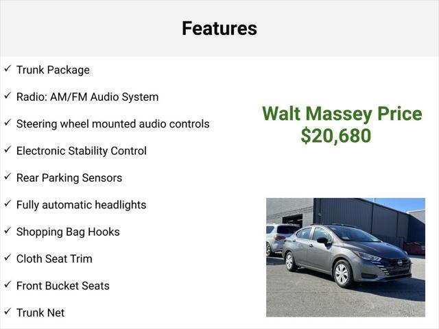 new 2025 Nissan Versa car, priced at $20,680