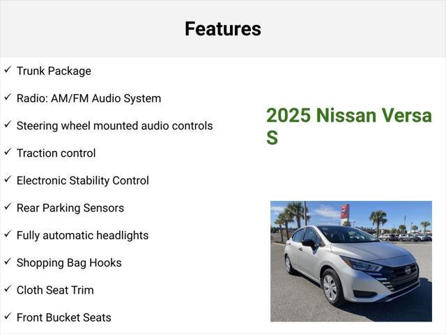 new 2025 Nissan Versa car, priced at $20,292