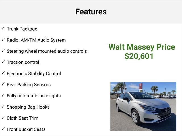 new 2025 Nissan Versa car, priced at $20,601