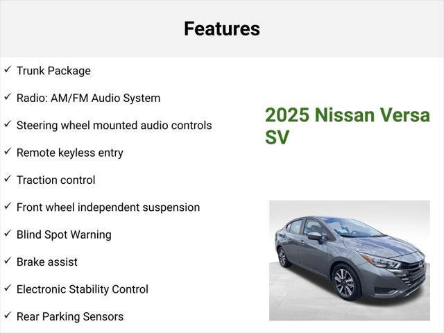 new 2025 Nissan Versa car, priced at $21,602