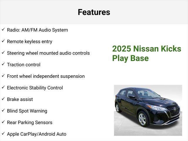 new 2025 Nissan Kicks car, priced at $22,956