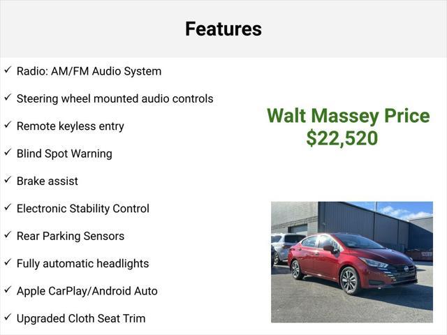 new 2025 Nissan Versa car, priced at $22,520