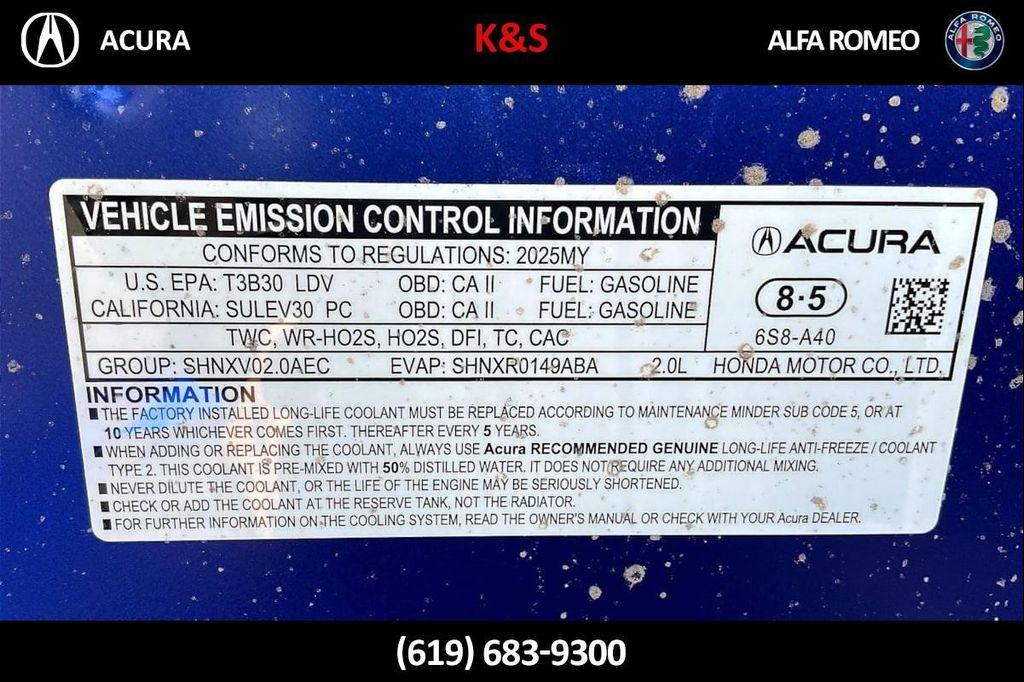 new 2025 Acura TLX car, priced at $52,195