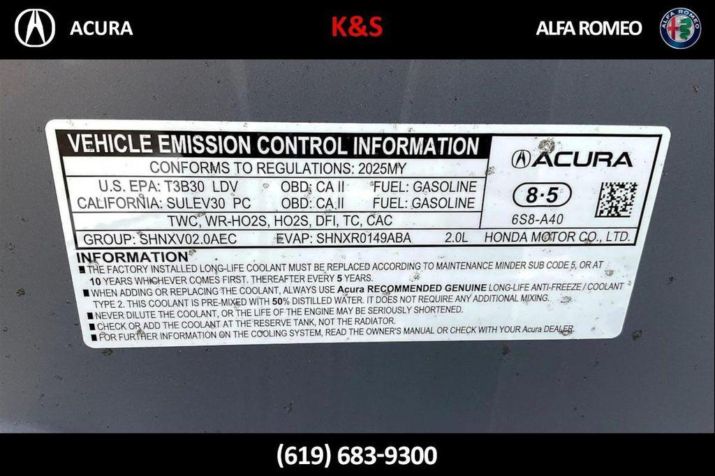 new 2025 Acura TLX car, priced at $52,195