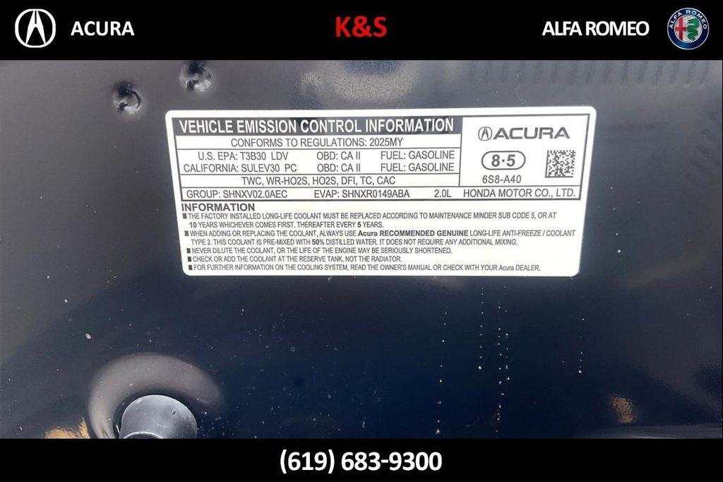 new 2025 Acura TLX car, priced at $52,195