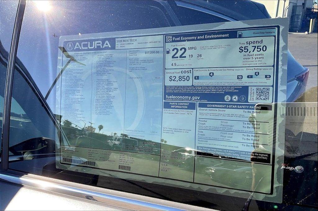 new 2026 Acura MDX car, priced at $59,150