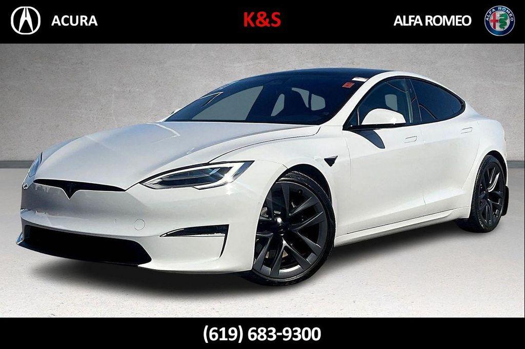 used 2021 Tesla Model S car, priced at $52,999