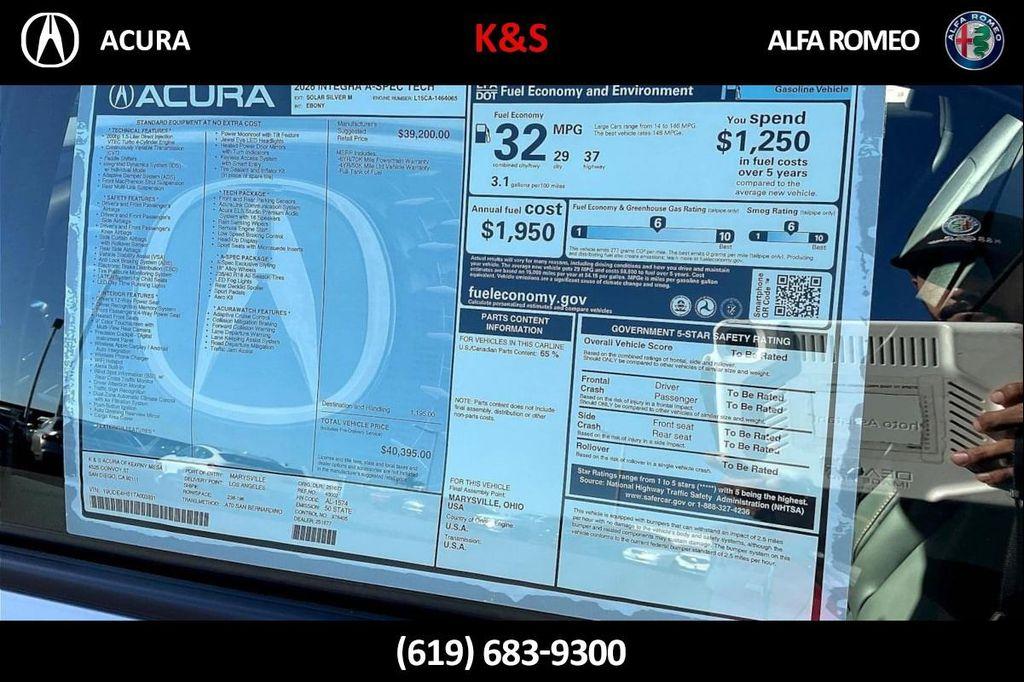 new 2026 Acura Integra car, priced at $39,200