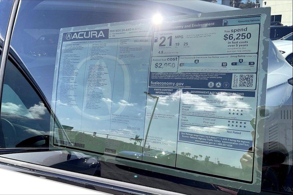 new 2026 Acura MDX car, priced at $63,000