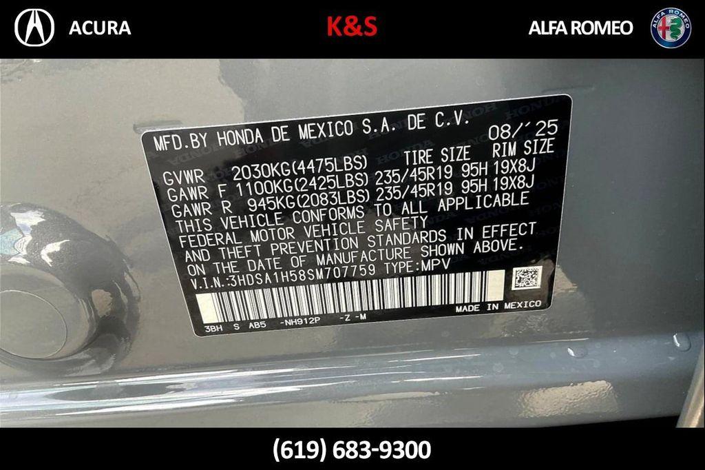 new 2025 Acura ADX car, priced at $39,950