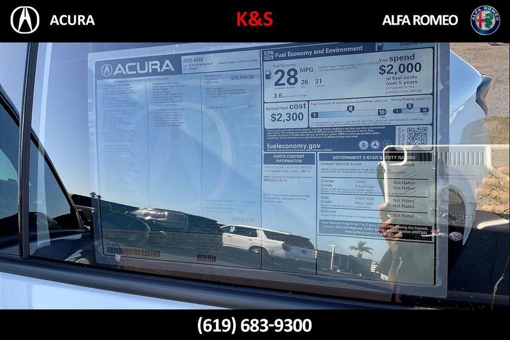 new 2025 Acura ADX car, priced at $35,600