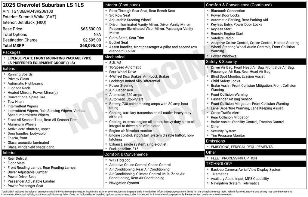 new 2025 Chevrolet Suburban car