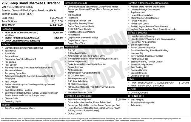 used 2023 Jeep Grand Cherokee L car, priced at $37,152