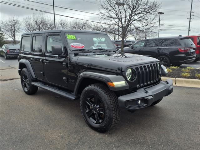 used 2021 Jeep Wrangler Unlimited car, priced at $36,500