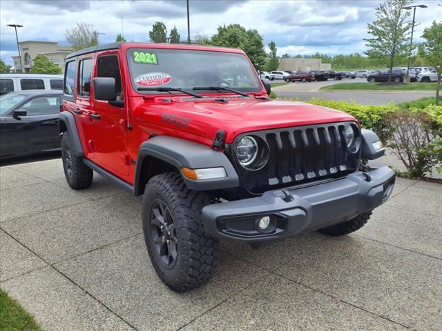 used 2021 Jeep Wrangler Unlimited car, priced at $31,500