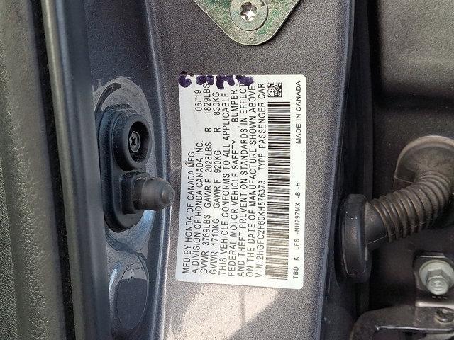 used 2019 Honda Civic car, priced at $17,156