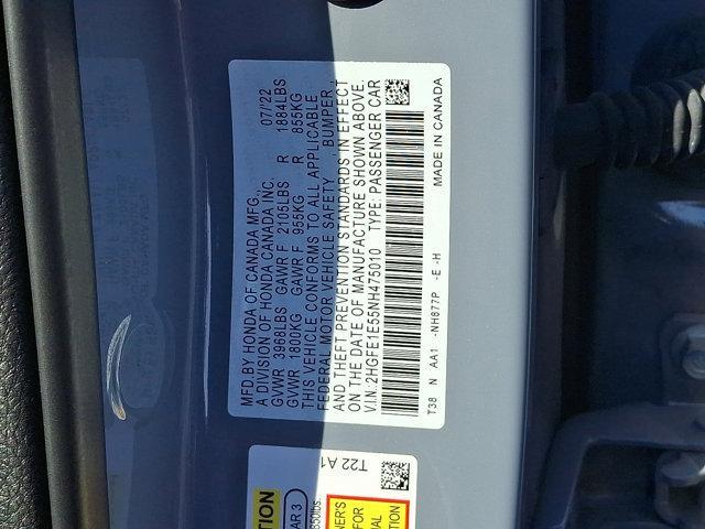 used 2022 Honda Civic Si car, priced at $27,288
