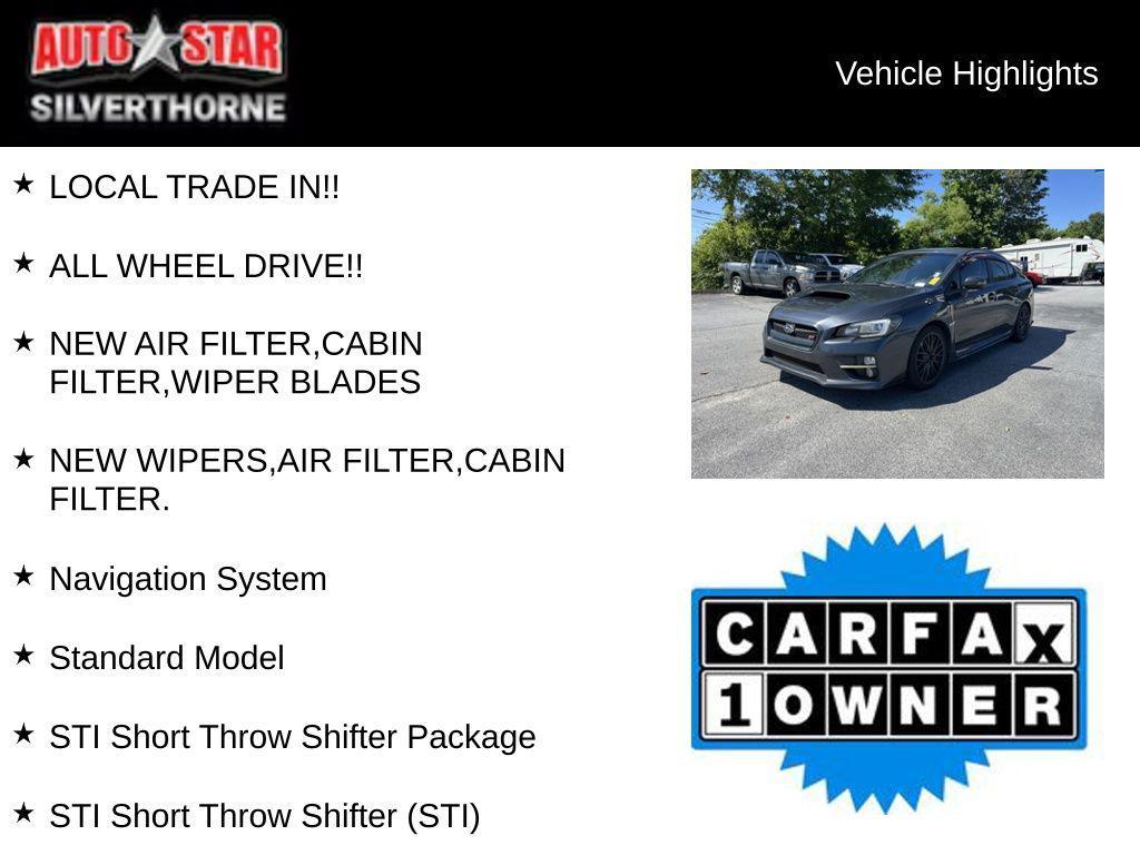 used 2016 Subaru WRX STI car, priced at $26,099